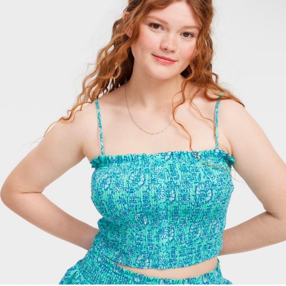 Roller Rabbit x Target Women's Garden Floral Smocked Peplum Tank Top
